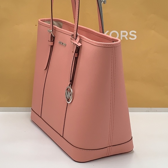 MICHAEL KORS 
Jet Set Travel Large Saffiano Leather Tote Bag PRIMROSE COLOR - Picture 4 of 16